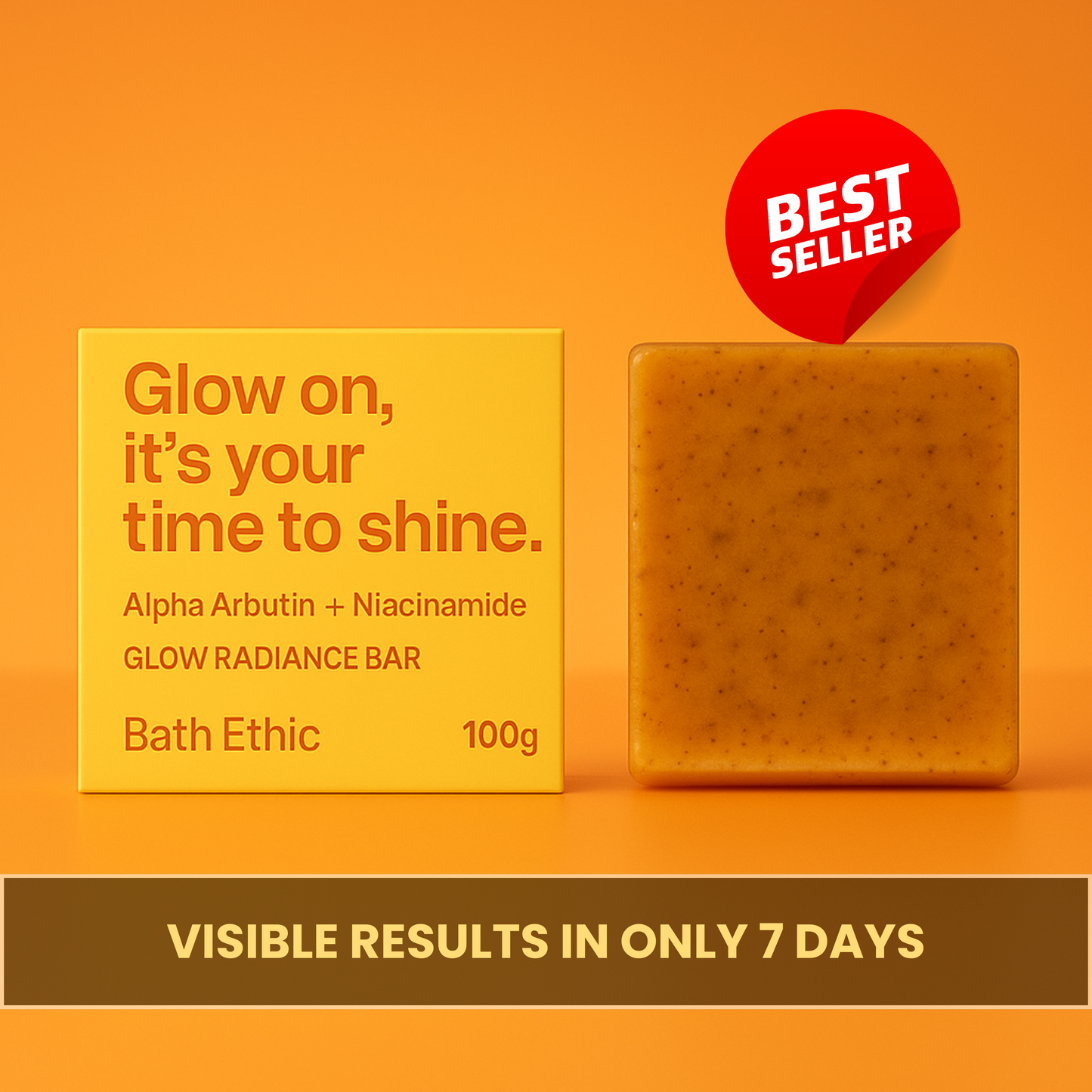 Glow Radiance Bar β Handmade Brightening Soap (100g)